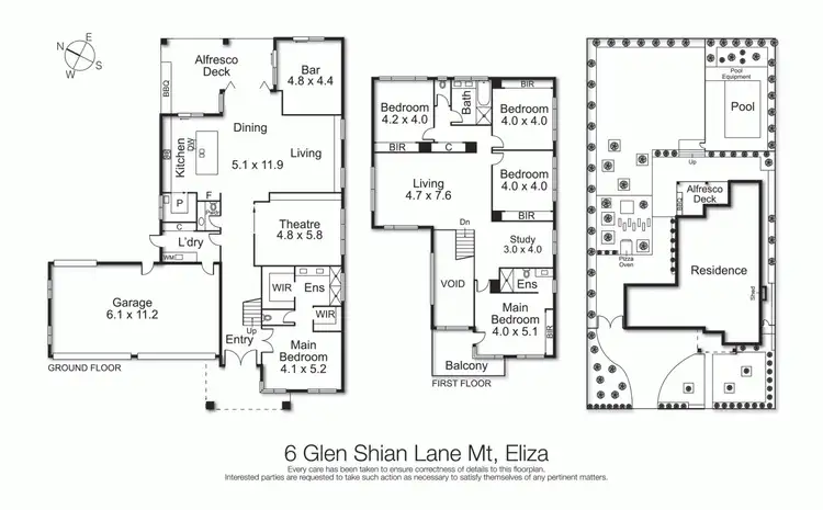 Floorplan of Homely house listing, 6 Glen Shian Lane, Mount Eliza VIC 3930