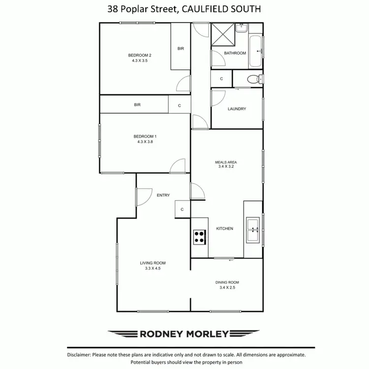 Floorplan of Homely house listing, 38 Poplar Street, Caulfield South VIC 3162