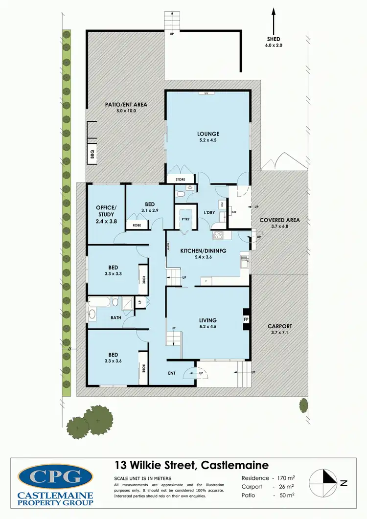 Floorplan of Homely house listing, 13 Wilkie Street, Castlemaine VIC 3450
