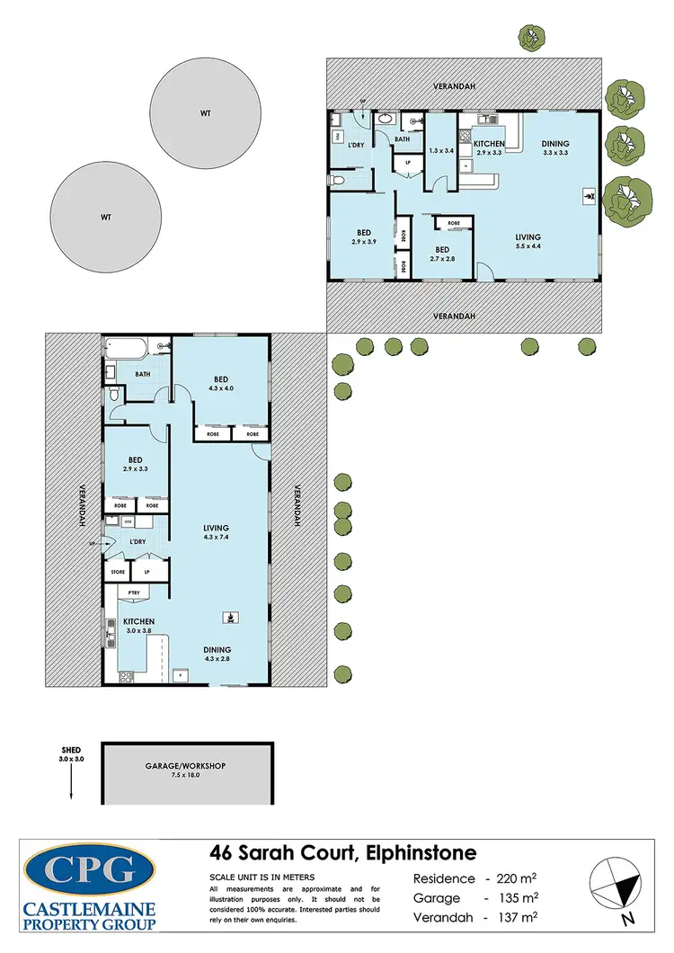 Floorplan of Homely house listing, 46 Sarah Court, Elphinstone VIC 3448