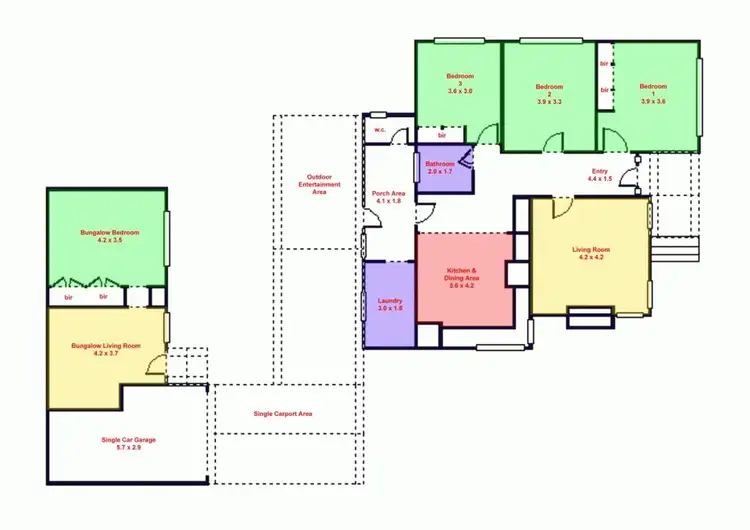 Floorplan of Homely house listing, 113 Beverin Street, Sebastopol VIC 3356