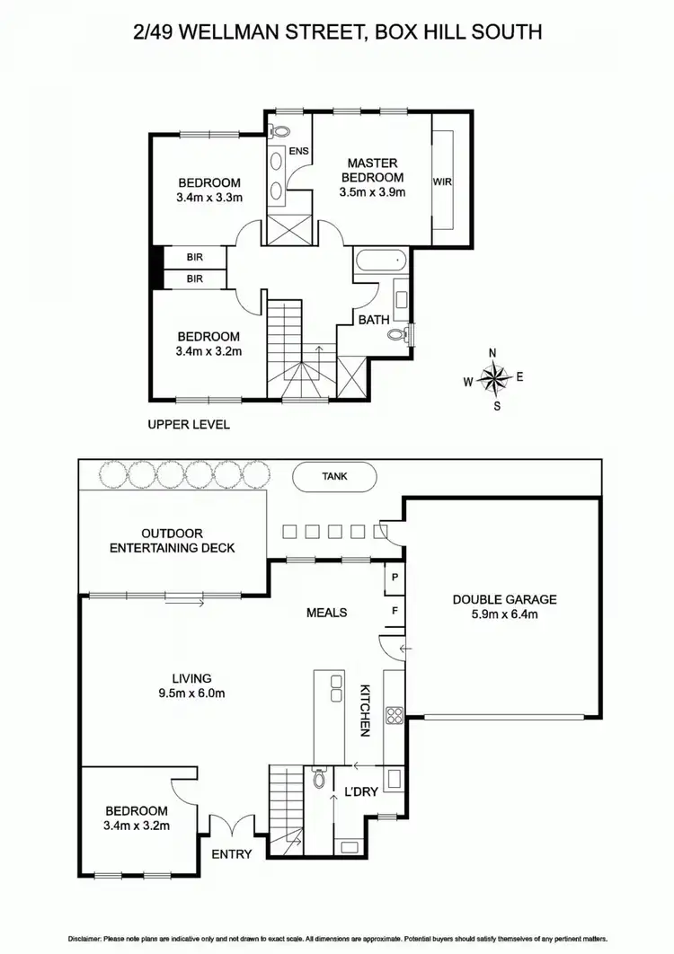 Floorplan of Homely townhouse listing, 2/49 Wellman Street, Box Hill South VIC 3128