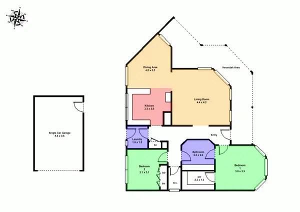 Floorplan of Homely townhouse listing, 1/7 Anderson Court, Canadian VIC 3350