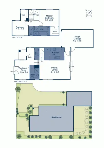 Floorplan of Homely townhouse listing, 3/76 Whitehorse Road, Blackburn VIC 3130