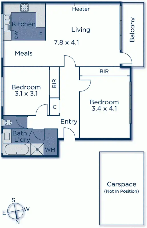 Floorplan of Homely unit listing, 3/83 Wills Street, Kew VIC 3101