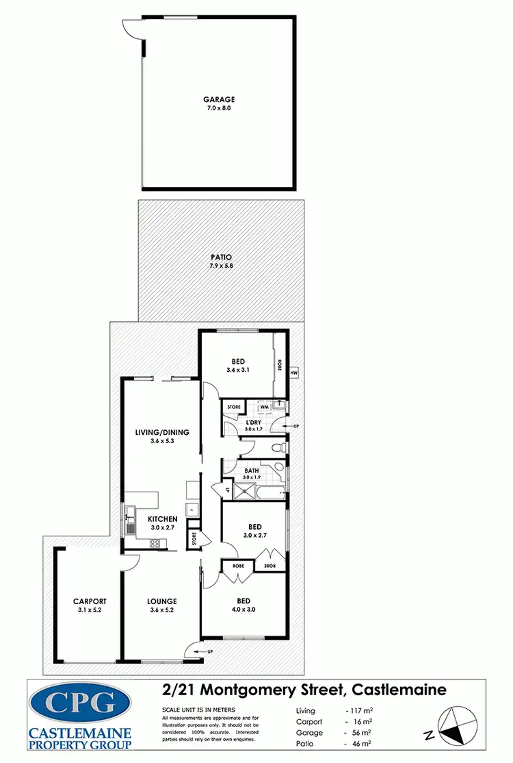 Floorplan of Homely house listing, 2/21 Montgomery Street, Castlemaine VIC 3450