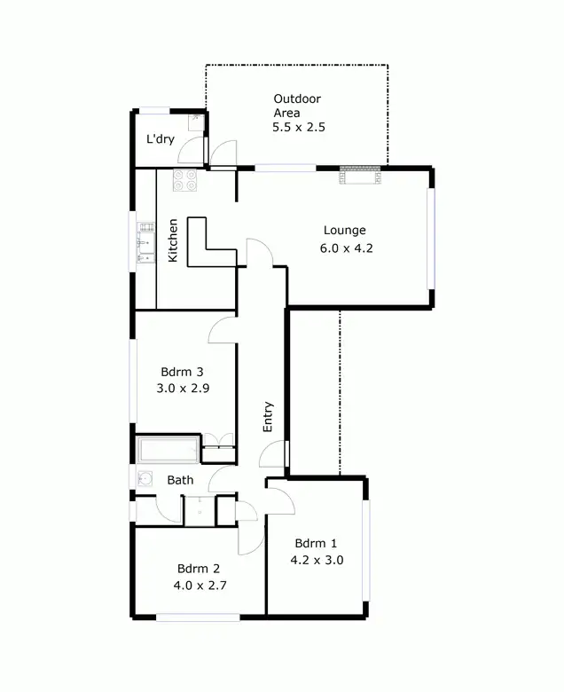 Floorplan of Homely house listing, 10 Dover Street, Wendouree VIC 3355