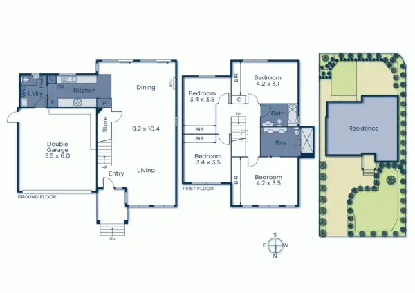 Floorplan of Homely townhouse listing, 1/21 Minogue Street, Kew East VIC 3102