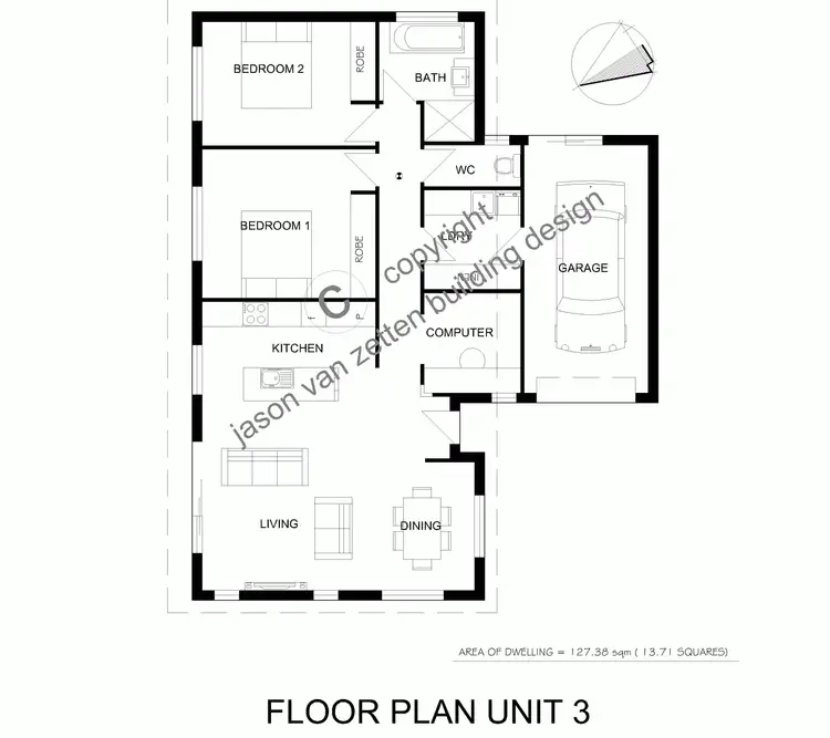 Floorplan of Homely unit listing, 3/20 Savoy Place, Youngtown TAS 7249
