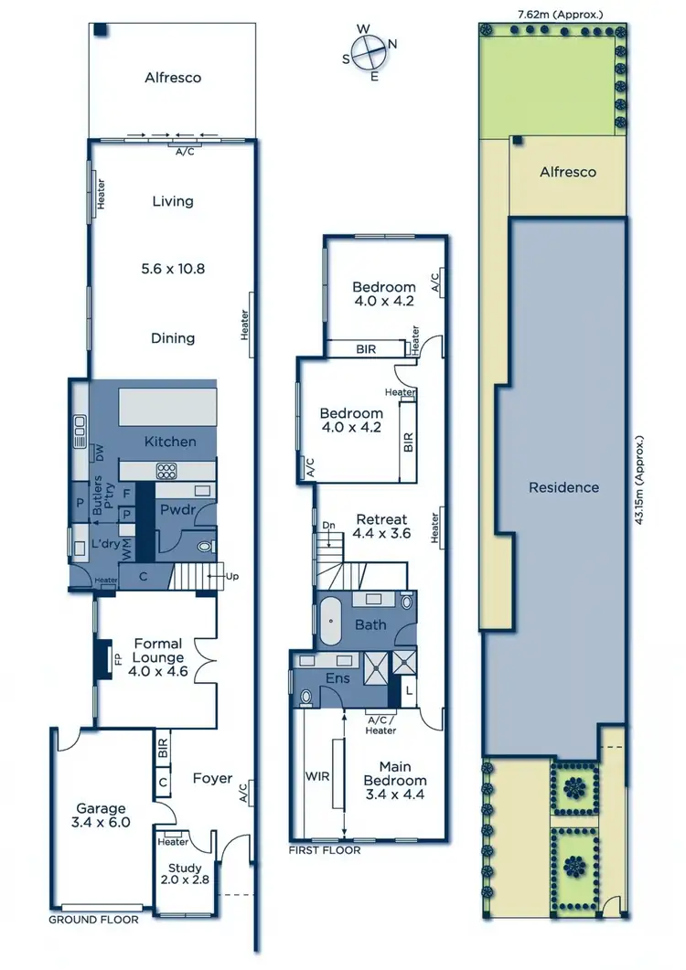 Floorplan of Homely townhouse listing, 8A Queens Parade, Glen Iris VIC 3146