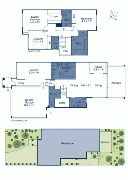 Floorplan of Homely townhouse listing, 22 Hamilton Avenue, Blackburn VIC 3130