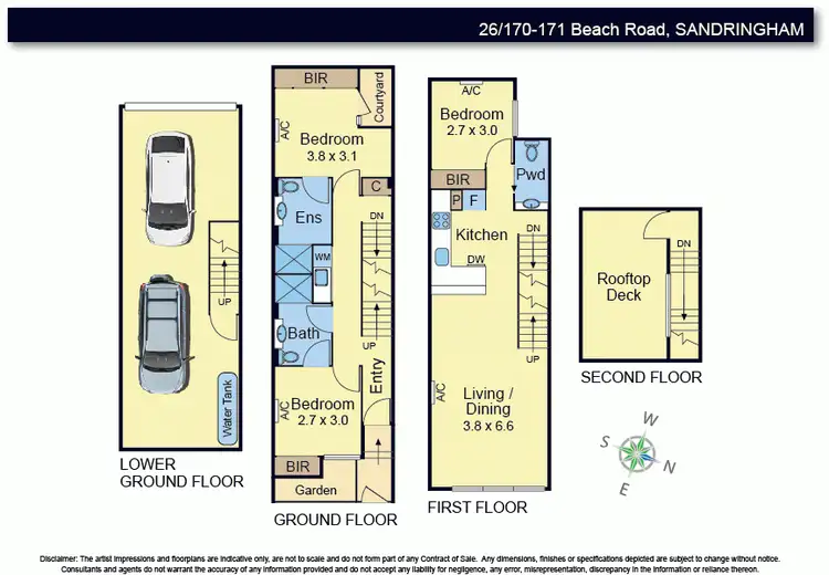 Floorplan of Homely townhouse listing, 26/170 Beach Road, Sandringham VIC 3191
