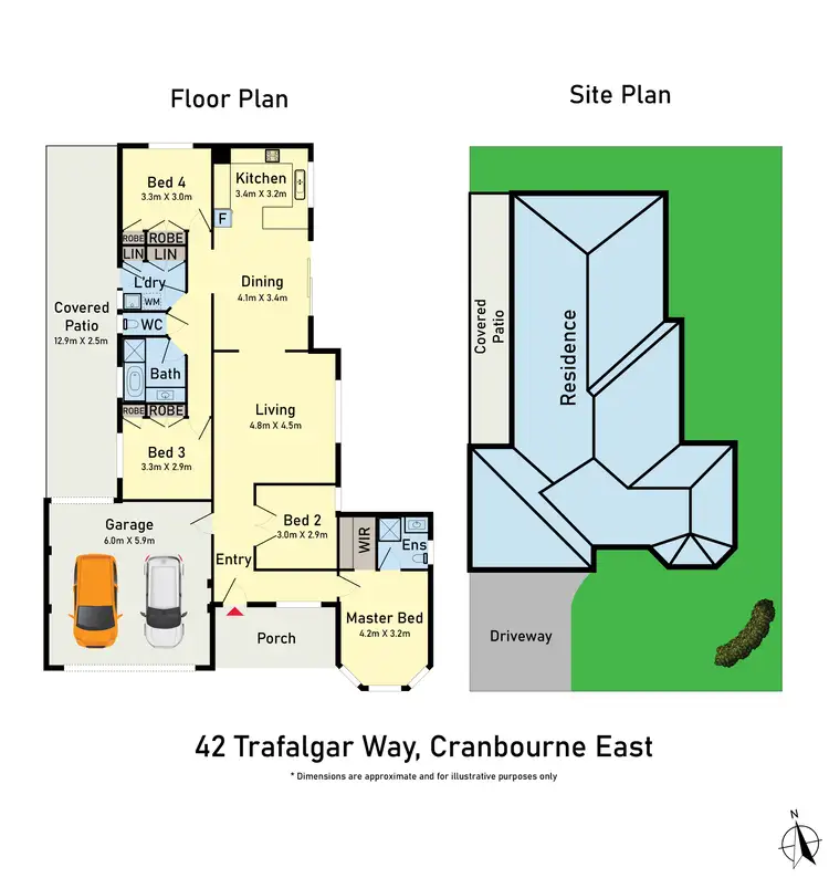 Floorplan of Homely house listing, 42 Trafalgar Way, Cranbourne East VIC 3977