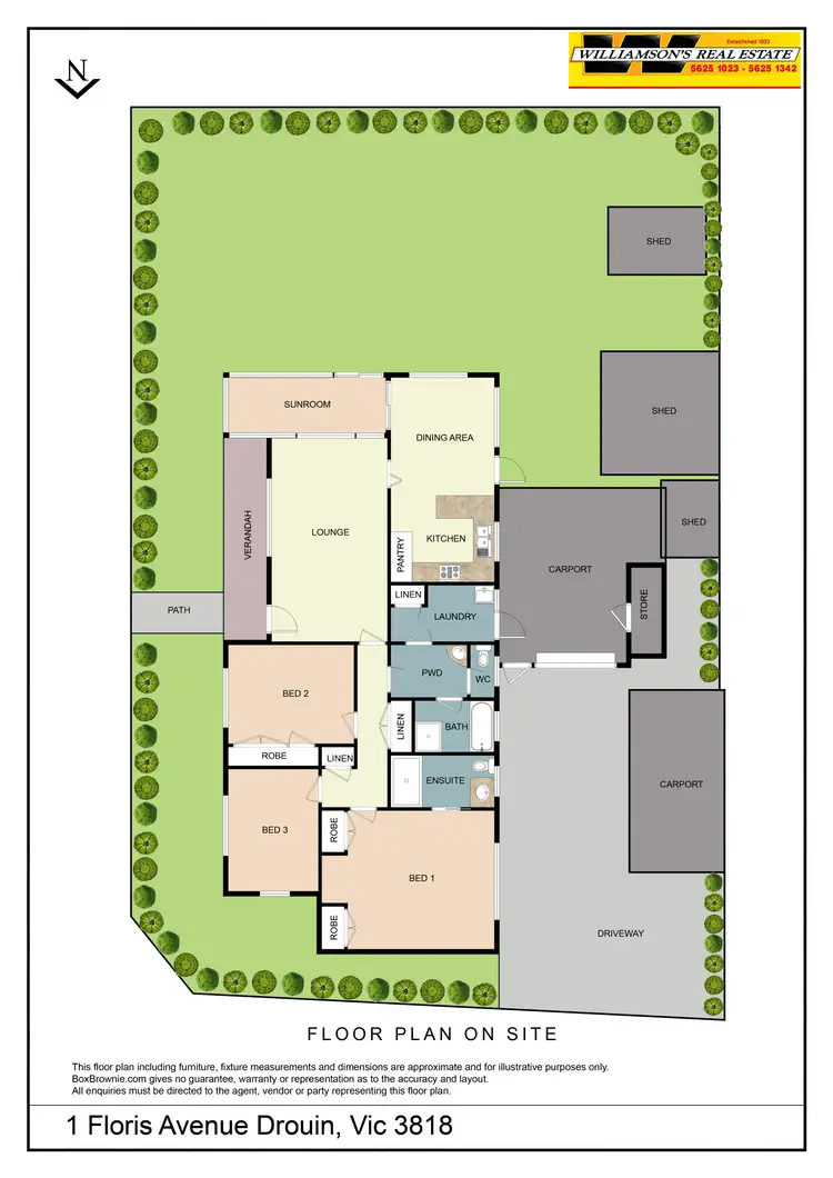 Floorplan of Homely house listing, 1 Floris Avenue, Drouin VIC 3818