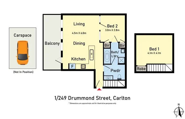Floorplan of Homely apartment listing, 1/249 Drummond Street, Carlton VIC 3053