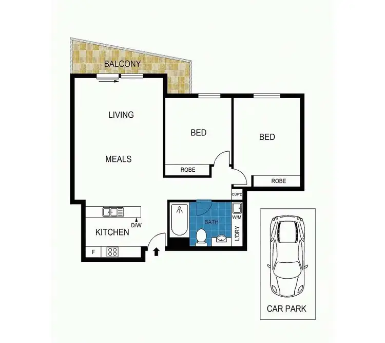 Floorplan of Homely apartment listing, 408/28 Bank Street, Southbank VIC 3006