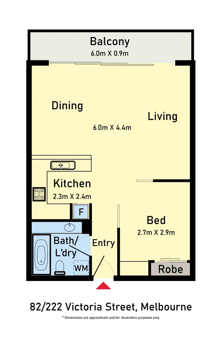 Floorplan of Homely apartment listing, 82/222 Victoria Street, Melbourne VIC 3000