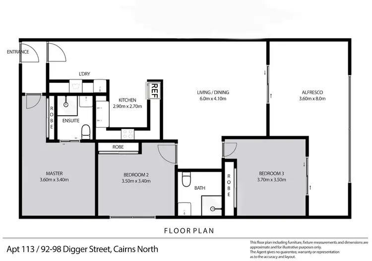 Floorplan of Homely apartment listing, 113/92 Digger Street, Cairns North QLD 4870