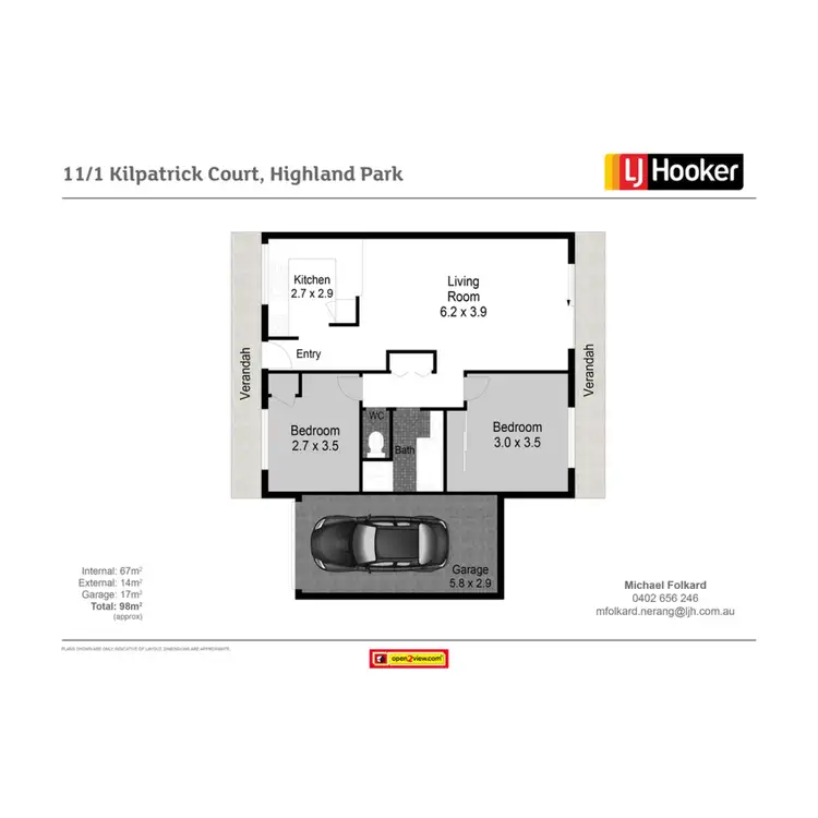 Floorplan of Homely villa listing, 11/1 Kilpatrick Court, Highland Park QLD 4211