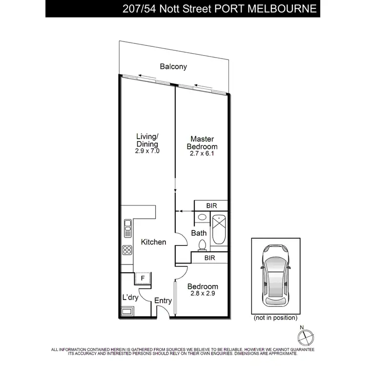 Floorplan of Homely apartment listing, 207/54 Nott Street, Port Melbourne VIC 3207