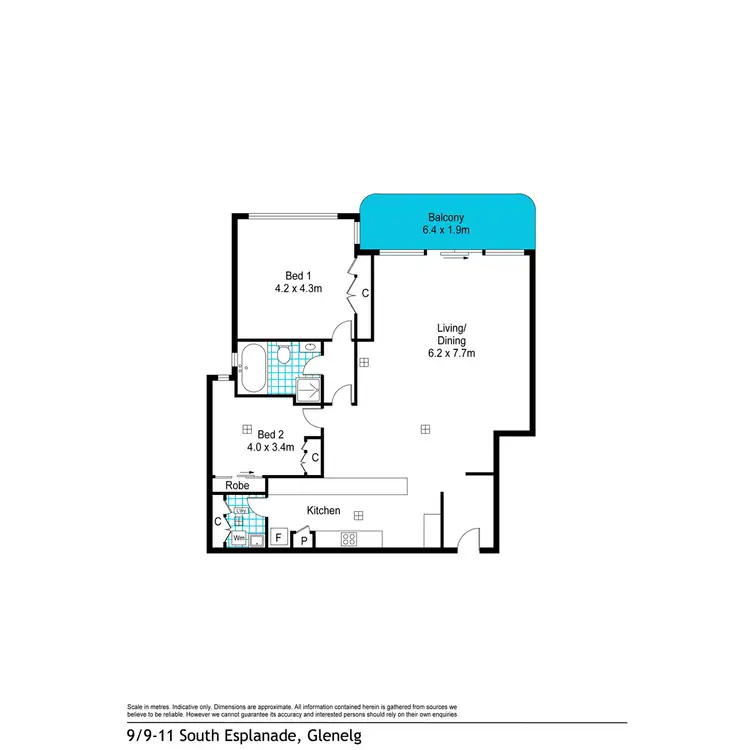 Floorplan of Homely apartment listing, 9/9-11 South Esplanade, Glenelg SA 5045