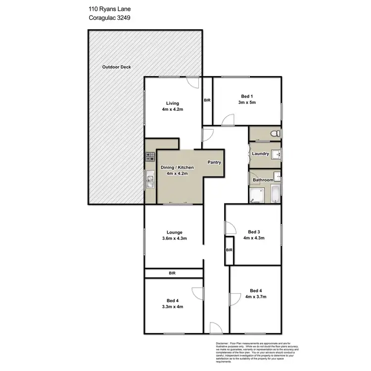 Floorplan of Homely rural property listing, 110 Ryans Lane, Coragulac VIC 3249