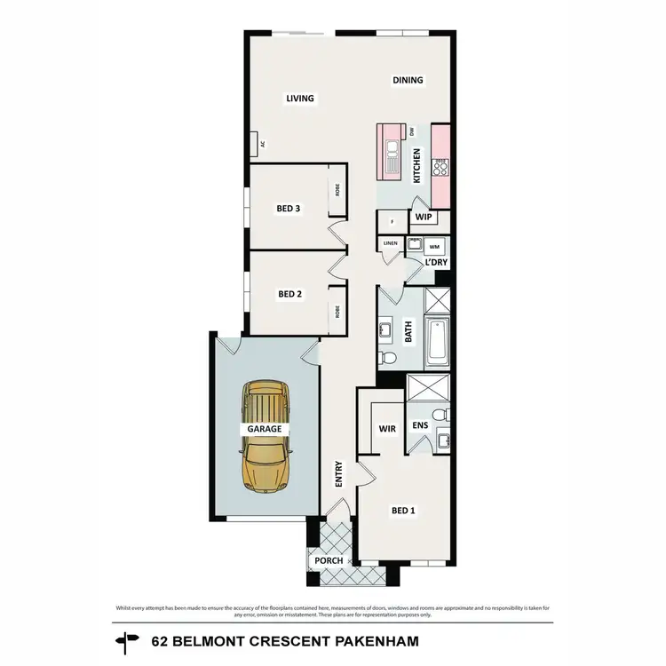 Floorplan of Homely house listing, 62 Belmont Crescent, Pakenham VIC 3810