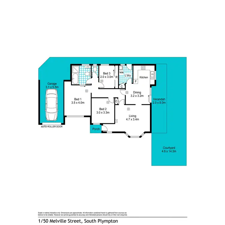 Floorplan of Homely house listing, 1/50 Melville Street, South Plympton SA 5038
