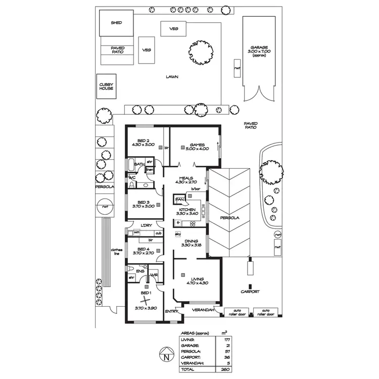 Floorplan of Homely house listing, 3 Edwin Avenue, Tranmere SA 5073