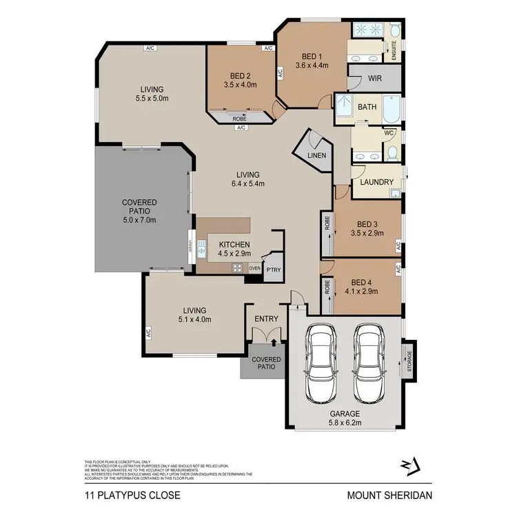 Floorplan of Homely house listing, 11 Platypus Close, Mount Sheridan QLD 4868
