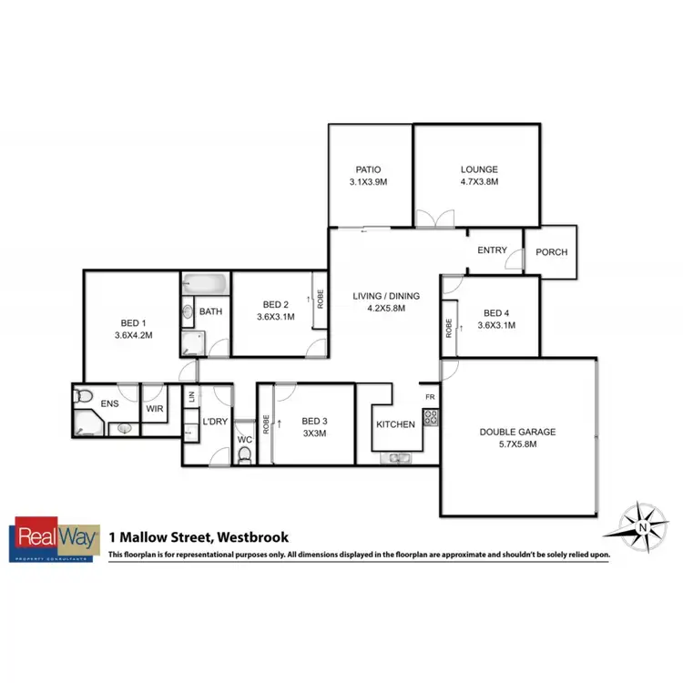 Floorplan of Homely house listing, 1 Mallow Street, Westbrook QLD 4350