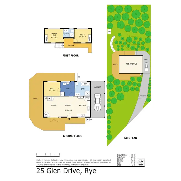 Floorplan of Homely house listing, 25 Glen Drive, Rye VIC 3941