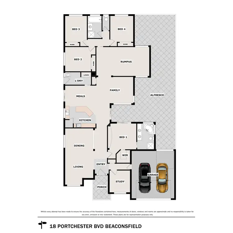 Floorplan of Homely house listing, 18 Portchester Boulevard, Beaconsfield VIC 3807