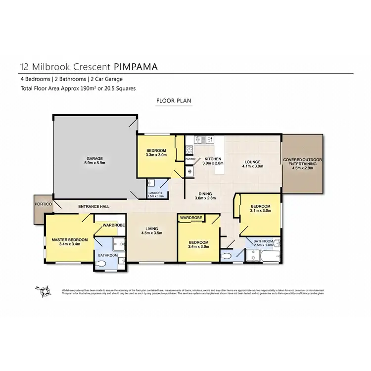 Floorplan of Homely house listing, 12 Milbrook Crescent, Pimpama QLD 4209