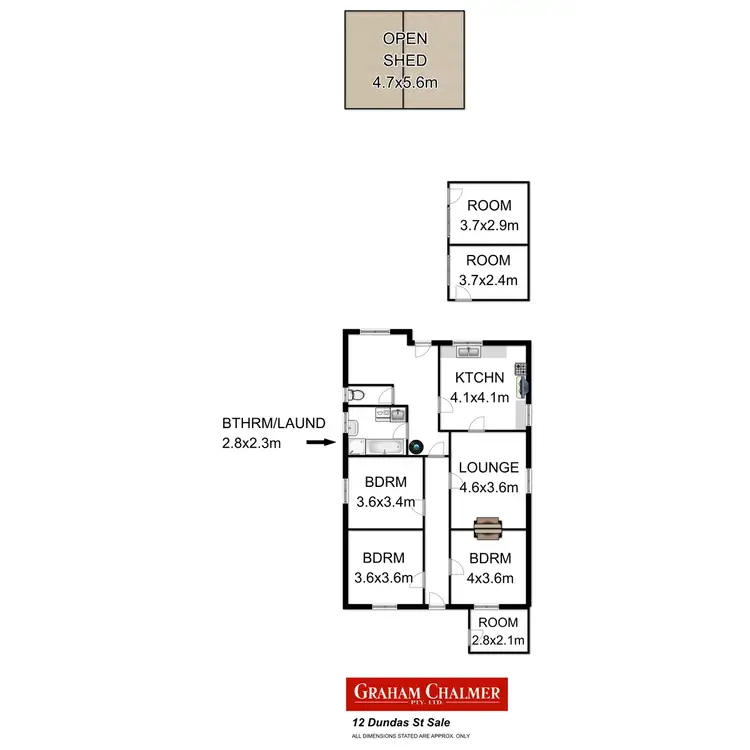 Floorplan of Homely house listing, 12 Dundas Street, Sale VIC 3850