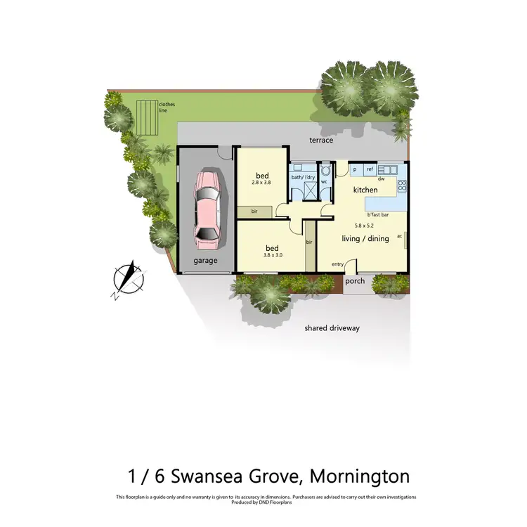 Floorplan of Homely unit listing, 1/6 Swansea Grove, Mornington VIC 3931