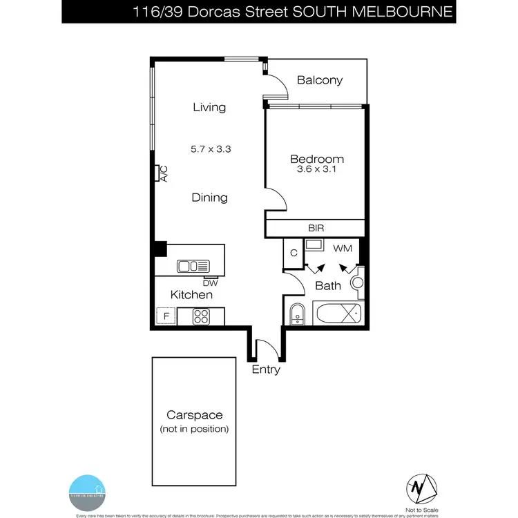 Floorplan of Homely apartment listing, 116/39 Dorcas Street, South Melbourne VIC 3205