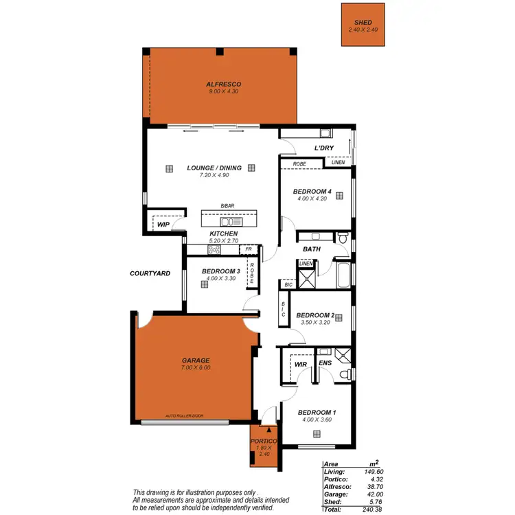 Floorplan of Homely house listing, 9 Biscay Court, Paralowie SA 5108