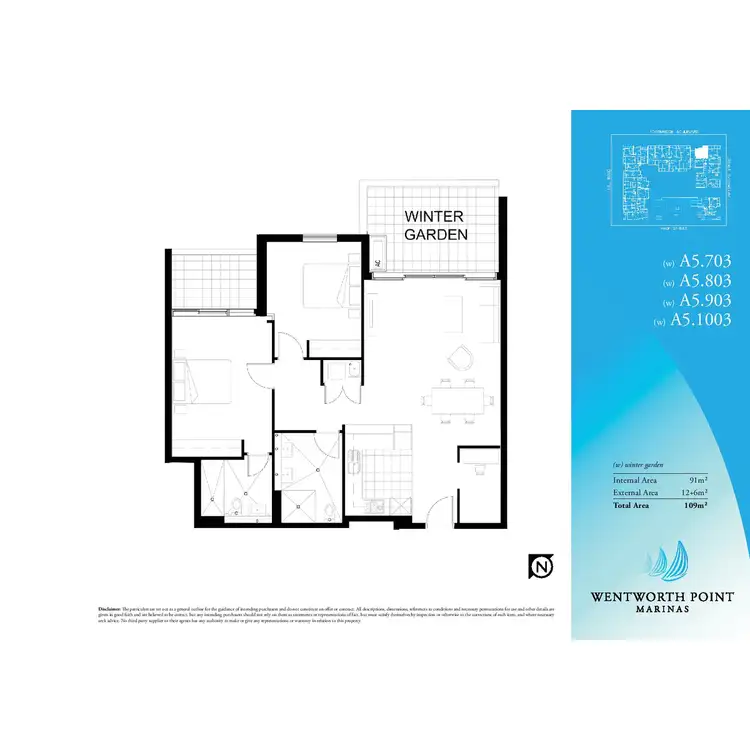Floorplan of Homely apartment listing, 903/3 Waterways Street, Wentworth Point NSW 2127