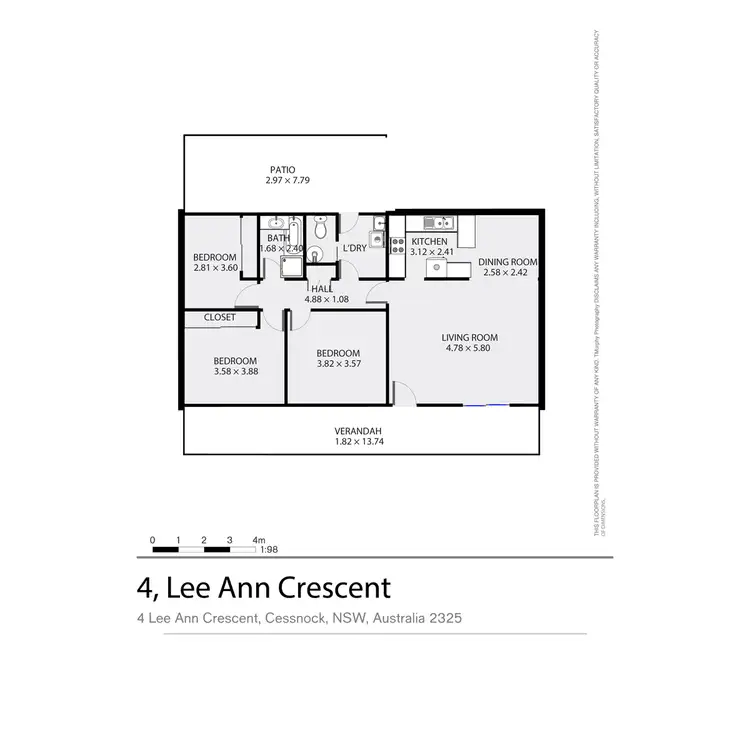 Floorplan of Homely house listing, 4 Lee-Ann Crescent, Cessnock NSW 2325