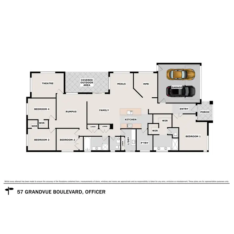 Floorplan of Homely house listing, 57 Grandvue Boulevard, Officer VIC 3809
