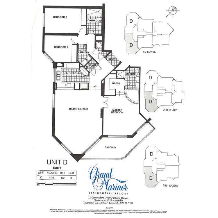 Floorplan of Homely apartment listing, 161 Grand Mariner,12 Commodore Drive, Paradise Waters QLD 4217