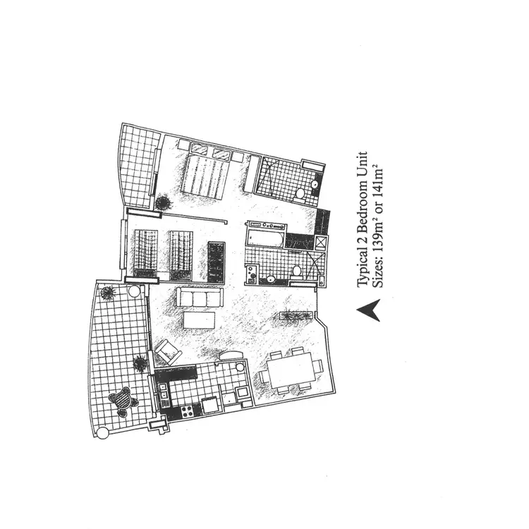 Floorplan of Homely apartment listing, The Meriton, 29 Woodroffe Avenue, Main Beach QLD 4217