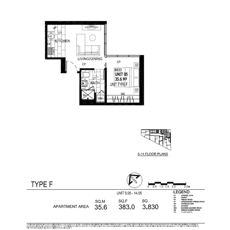 Floorplan of Homely apartment listing, 1005/33 Clarke Street, Southbank VIC 3006