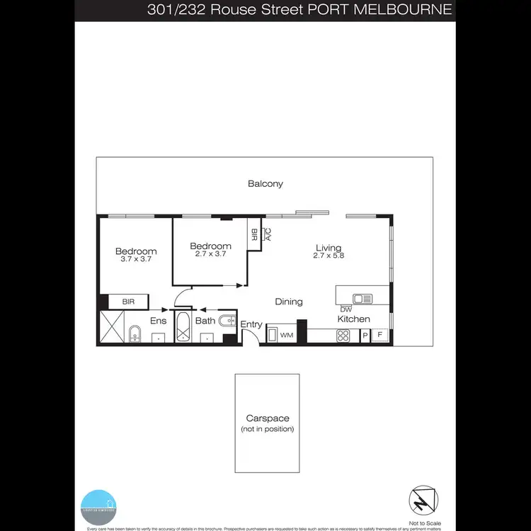 Floorplan of Homely apartment listing, 301/232 Rouse Street, Port Melbourne VIC 3207