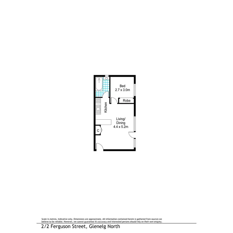 Floorplan of Homely unit listing, 2/2 Ferguson Street, Glenelg North SA 5045