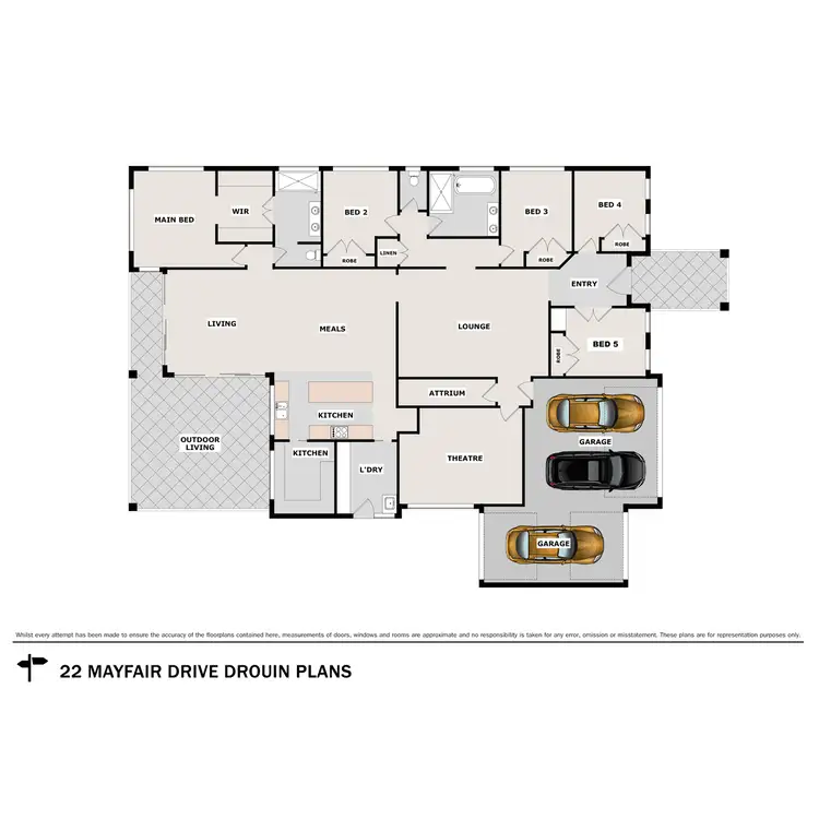 Floorplan of Homely house listing, 22 Mayfair Drive, Drouin VIC 3818