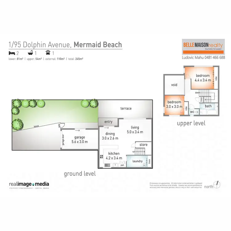Floorplan of Homely unit listing, 1/95 Dolphin Avenue, Mermaid Beach QLD 4218