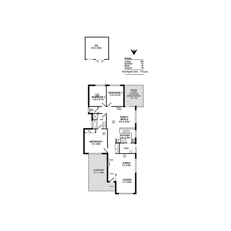 Floorplan of Homely house listing, 12 Joseph Way, Woodcroft SA 5162