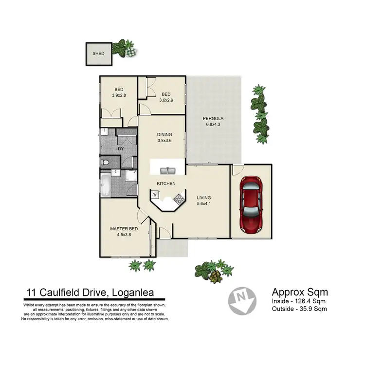 Floorplan of Homely house listing, 11 Caulfield Drive, Loganlea QLD 4131
